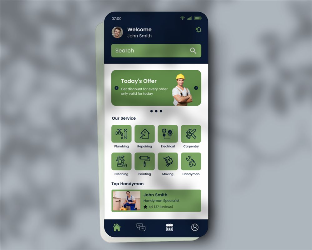UI design screen