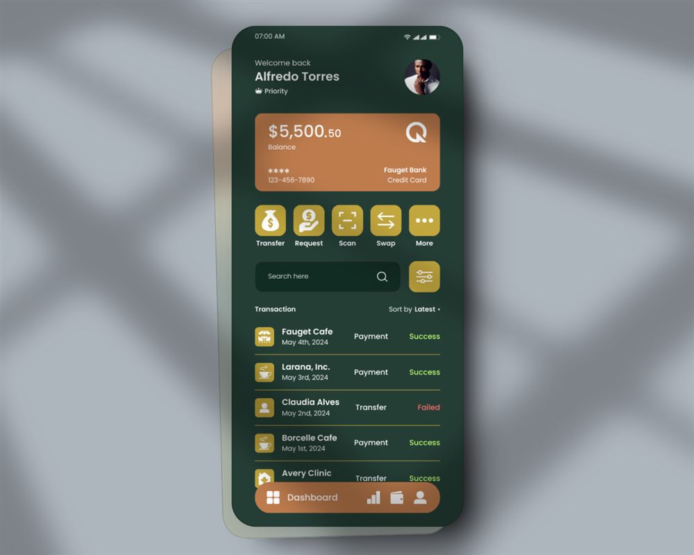 UI design screen